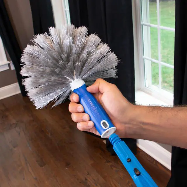 Alt view image 2 of 4 - Cobweb & Corner Duster Dusters for Cleaning, Compatible with Telescopic Poles, Dusting Tools, Great for Ceilings, Moldings, HVAC & Floor Vents, and Corners, White/Black