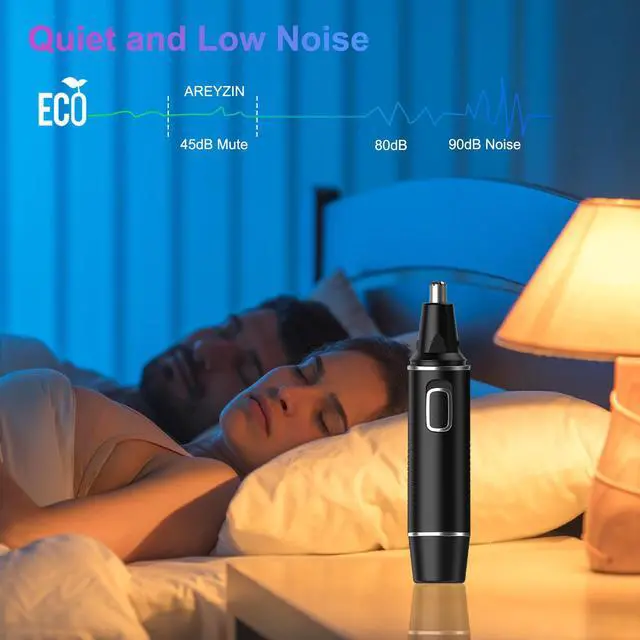 Alt view image 6 of 7 - Nose Hair Trimmer for Men,Rechargeable Ear and Nose Trimmer,2026 Professional 2 in 1 Painless Eyebrow & Facial Hair Trimmer with IPX7 Waterproof Dual Edge Blades (Black)