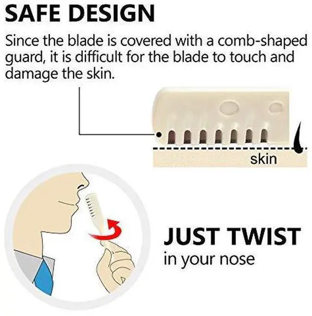 Alt view image 2 of 5 - Seki Japan Nose Hair Trimmer Clipper Cutter Safety Protected Razor Hair Removal (Pack of 10 Pieces)
