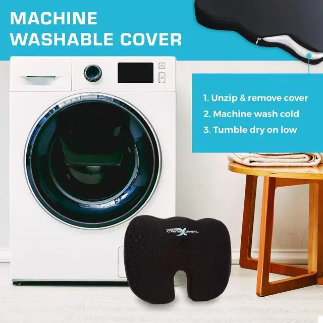 Alt view image 5 of 5 - Seat Cushions | Office Chair Cushions for Desk, Car, Wheelchair| Ergonomic Memory Foam Seat Cushion for Support & Comfort | Helps Improve Sitting Posture for Work & Body Relief