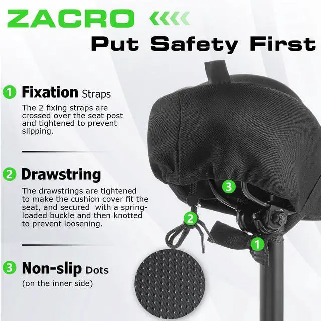 Alt view image 5 of 7 - Bike Seat Cushion - Gel Padded Cover for Men Women Comfort, Extra Soft Exercise Bicycle Compatible with Peloton, Stationary or Cruiser Seats