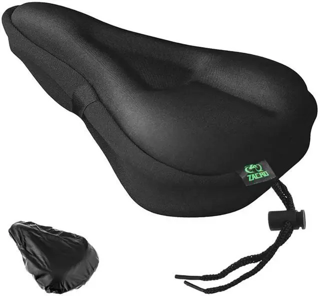 Main image of Bike Seat Cushion - Gel Padded Cover for Men Women Comfort, Extra Soft Exercise Bicycle Compatible with Peloton, Stationary or Cruiser Seats