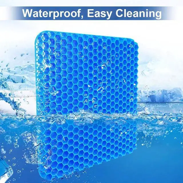 Alt view image 7 of 7 - Egg Gel Seat Cushion, Breathable Gel Cushion Chair Pads with Non-Slip Cover for Home Office Car Wheelchair, Honeycomb Design Egg Seat Cushion As Seen On TV