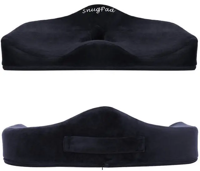 Alt view image 2 of 5 - Orthopedic Memory Foam Seat Cushion for Office Chair Sciatica Tailbone Back Pain Relief Sitting Pillows - Truck Driver Cars Front Seats Pillow Wheelchair Kitchen Chairswith with No-Slip Bottom