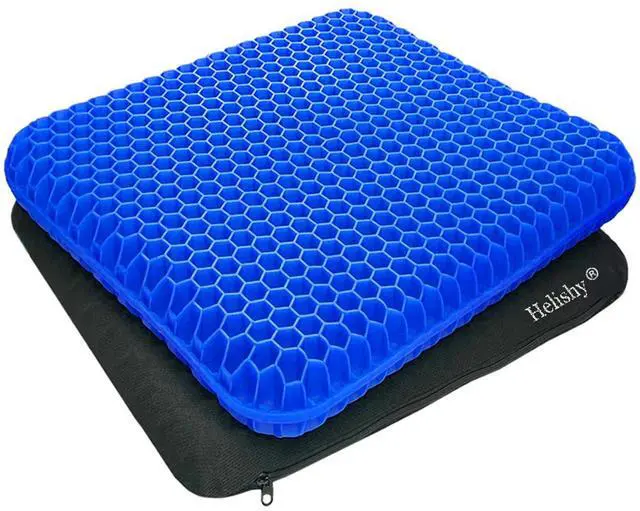 Main image of Egg Gel Seat Cushion, Breathable Gel Cushion Chair Pads with Non-Slip Cover for Home Office Car Wheelchair, Honeycomb Design Egg Seat Cushion As Seen On TV