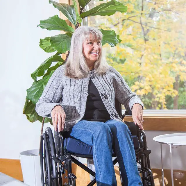 Alt view image 4 of 6 - Seat and Chair Cushion for Office Chairs, Wheelchairs, Scooters, Kitchen Chairs or Car Seats, FSA HSA Eligible, for Support and Height while Reducing Stress on Back, Tailbone or Sciatica