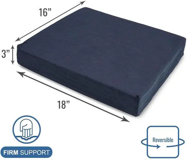 Alt view image 5 of 6 - Seat and Chair Cushion for Office Chairs, Wheelchairs, Scooters, Kitchen Chairs or Car Seats, FSA HSA Eligible, for Support and Height while Reducing Stress on Back, Tailbone or Sciatica