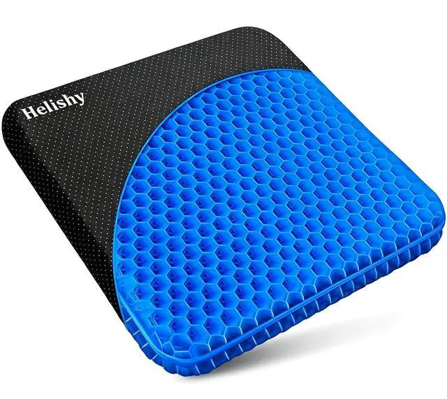 Main image of Gel Seat Cushion, Double Thick Egg Gel Cushion for Pressure Pain Relief, Breathable Wheelchair Cushion Chair Pads for Car Seat Office Chair (16x14x1.65inch)