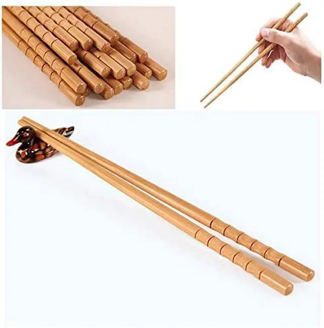 Alt view image 4 of 6 - 10-Pairs Reusable Bamboo Chopsticks Set Travel Chopsticks with Case Reusable Chinese Korean Japanese Bamboo Portable Chopsticks