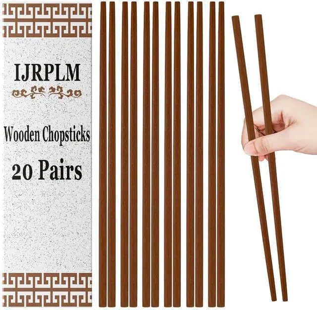 Main image of 20 Pairs Wooden Chopsticks,Natural Health Wood Chopsticks,Chinese Classic Style,Dishwasher Safe,Hardwood Chopsticks for Cooking Restaurants Noodles(9.8 inch Long)