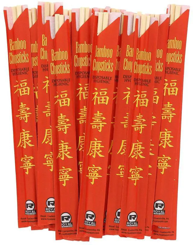 Alt view image 3 of 5 - Premium Disposable Bamboo Chopsticks, 9" Sleeved and Separated, UV Treated, Bag of 100