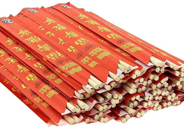 Alt view image 4 of 5 - Premium Disposable Bamboo Chopsticks, 9" Sleeved and Separated, UV Treated, Bag of 100