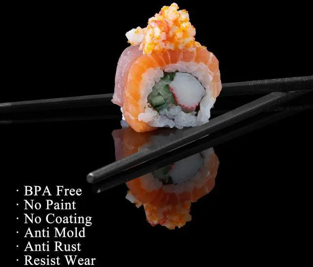Alt view image 4 of 7 - 5 Pairs Fiberglass Chopsticks - Reusable Chopsticks Dishwasher Safe, Japanese Chinese Chop Sticks with Cherry Blossom Pattern, 9 1/2 Inches