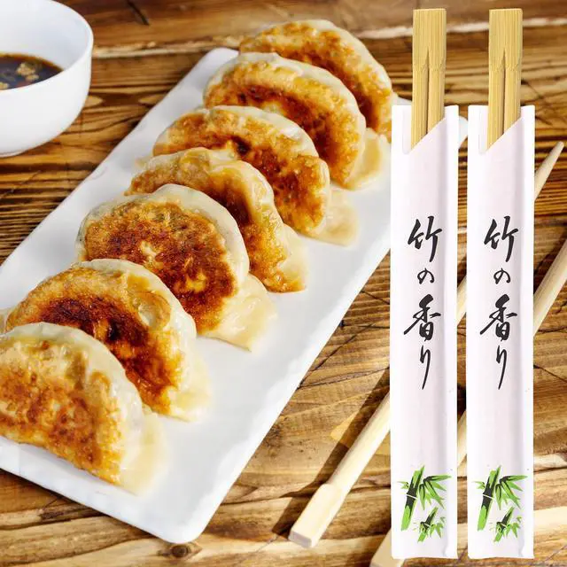 Alt view image 5 of 7 - 100 Pairs 9 inches Smooth Disposable Bamboo Chopsticks Individually Wrapped Chopstick for Sushi Noodles Splinter-Proof Design