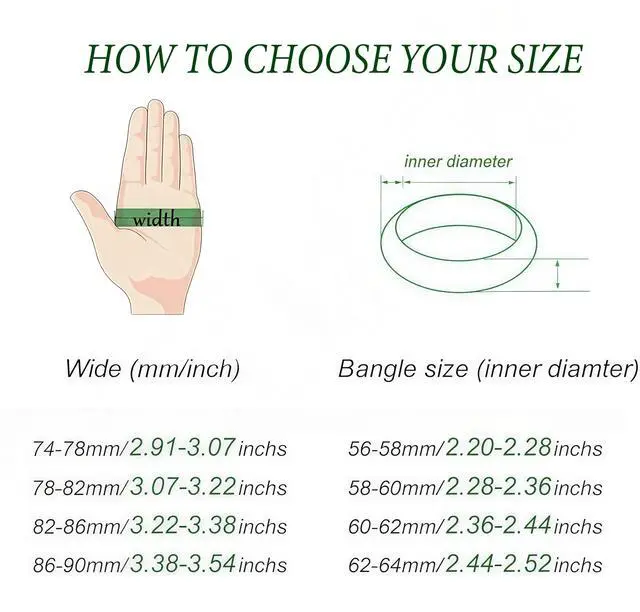 Alt view image 5 of 7 - Jade Bracelet For Women, Green Stone Bangle Natural Gradient Chinese Style Bracelets With Box Wealth Fortune Healing Protection Good Luck Jewelry Gift (Dark Green, 60mm/2.36in)