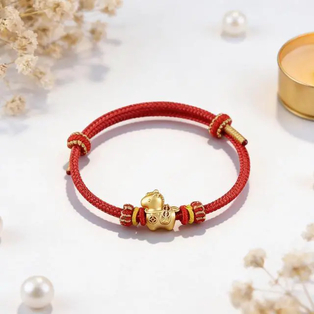 Alt view image 4 of 6 - Good Luck Red String Bracelet for Women Protection Bracelet Horse Charm Feng Shui Lucky Bracelet Adjustable Rope Jewelry Chinese Style Fashion Outfit Accessories