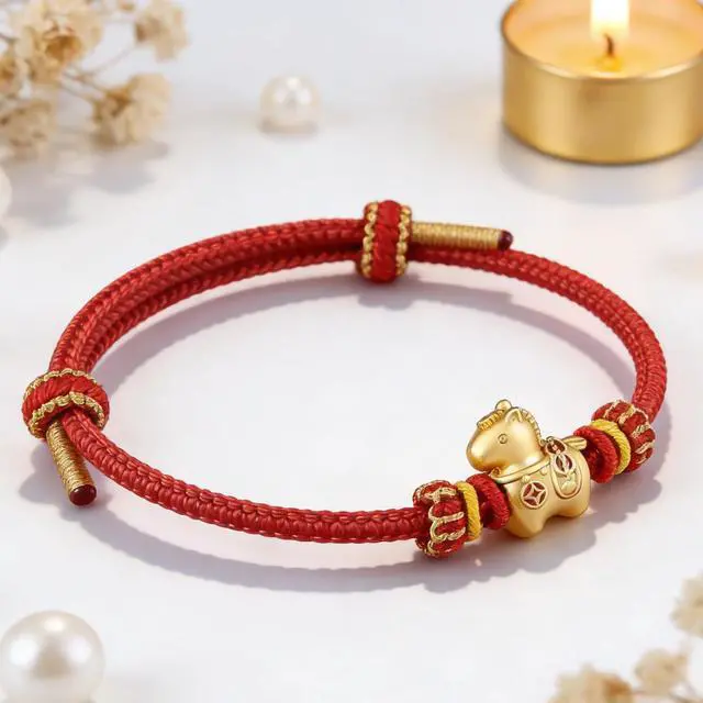 Alt view image 6 of 6 - Good Luck Red String Bracelet for Women Protection Bracelet Horse Charm Feng Shui Lucky Bracelet Adjustable Rope Jewelry Chinese Style Fashion Outfit Accessories