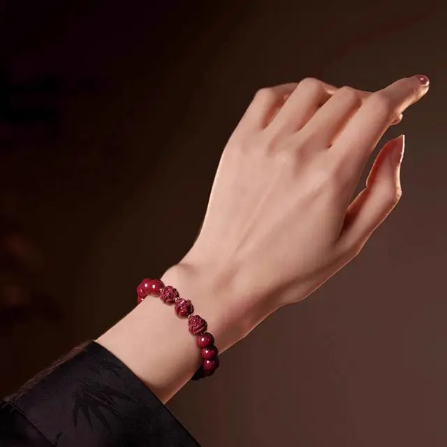 Alt view image 7 of 7 - Chinese Feng Shui Cinnabar Bracelet for Good Luck & Protection 2026 Year of the Horse Zodiac Lucky Bracelet, Blessed Zodiac Dragon Bracelet, Wealth