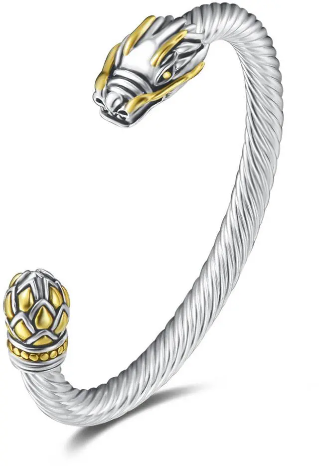Main image of Jewelry Chinese Dragon Twisted Cable Wire Bracelet Cuff Bangle Vintage Cable Classics (Dragon Cable Cuff)
