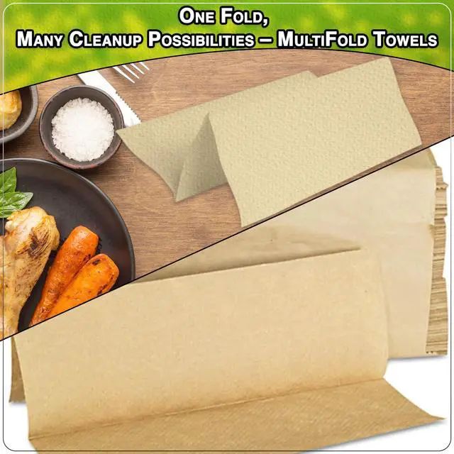 Alt view image 3 of 4 - Kraft MultiFold Paper Towels- Pack of 2-250ct. Total 500 Towels