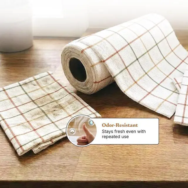 Alt view image 4 of 7 - Reusable Paper Towels Eco-Friendly Washable Paper Towel Alternative Plant-Based Viscose Rayon, Biodegradable, Ultra-Absorbent, Fast-Drying Replaces 10+ Standard Rolls