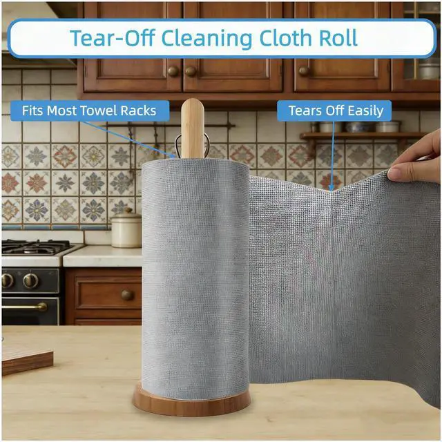 Alt view image 5 of 7 - Microfiber Rags 50 Pack - 12" x 12" Tear Away Reusable Towels, Ultra Absorbent Microfiber Cleaning Cloth, Lint Free Washable Cloths for Kitchen, Home & Auto, Reusable Paper Towels Alternative, Grey