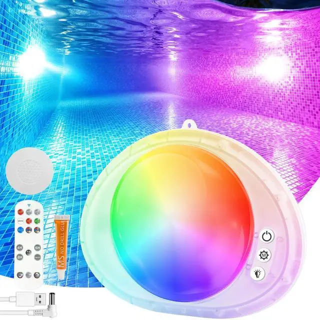 Main image of Pool Lights for Inground & Above Ground Pool, Underwater Submersible Swimming LED Pool Light with Remote Control,Waterproof Magnetic Pools Lights for Inground Above Ground Pools,Hot tub-1 PC