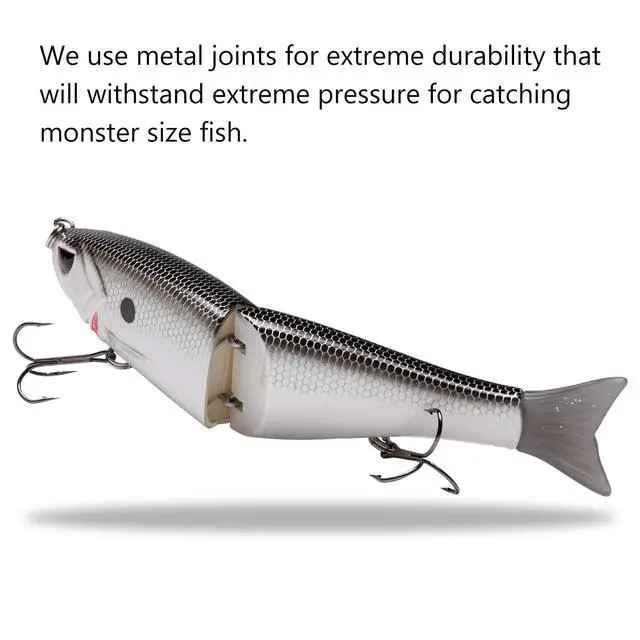 Alt view image 5 of 6 - SwimShad Glide Baits Jointed Swimbait Bass Pike Salmon Trout Muskie Fishing Lure