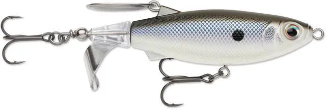 Main image of Clap Tail 110 Topwater Lure, Surface Hard Bait, Bass Fishing Lure, Loud Clacking Tail Action, 4-3/8", Black Back Shad
