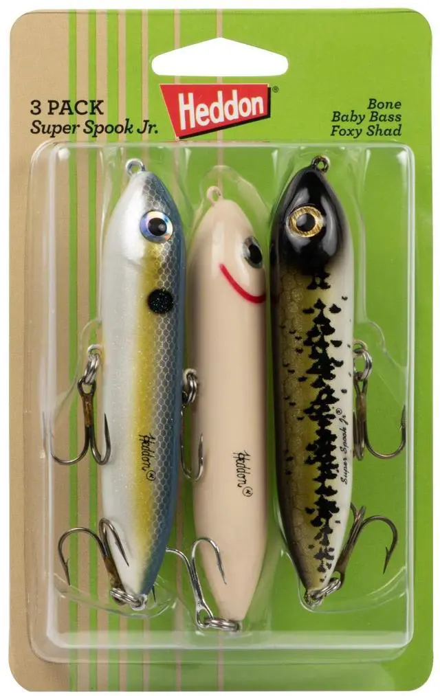Main image of Super Spook Topwater Fishing Lure for Saltwater and Freshwater, Multi, 3-Pack