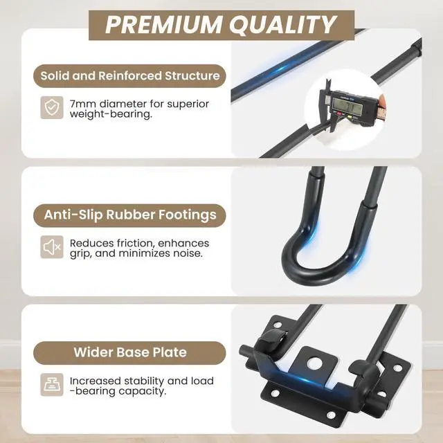 Alt view image 4 of 6 - Folding Hairpin Table Legs 12.6 / 320 mm, 4PCS DIY Furniture Legs, Heavy Duty Foldable Metal Table Legs for Coffee End Table Bench Side Laptop Mini Desk with 24 Screw, Black