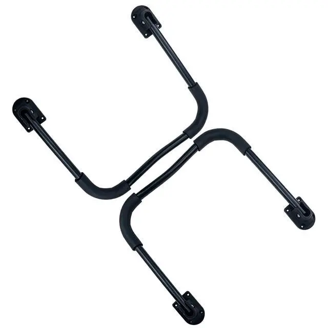 Alt view image 2 of 7 - Black Folding Table Leg 10.23" Height Coffee Table Folding Legs with Screws Pack of 2