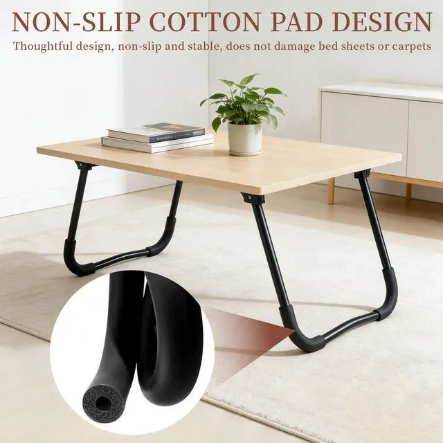 Alt view image 4 of 7 - Black Folding Table Leg 10.23" Height Coffee Table Folding Legs with Screws Pack of 2
