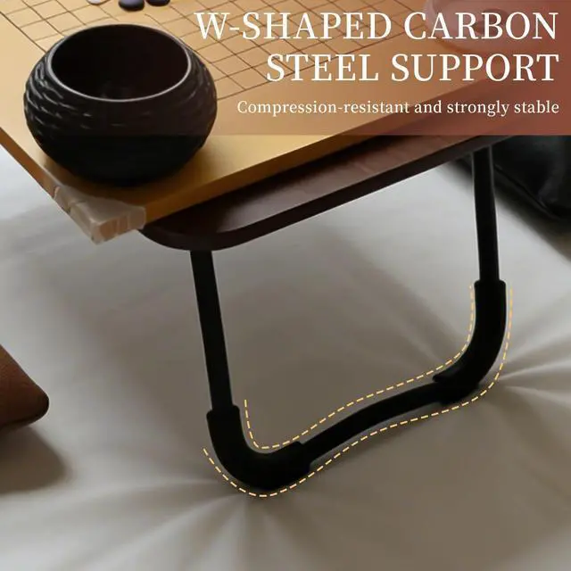 Alt view image 7 of 7 - Black Folding Table Leg 10.23" Height Coffee Table Folding Legs with Screws Pack of 2