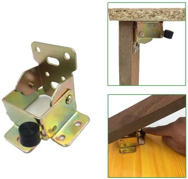 Alt view image 3 of 7 - 2pieces of 90 Degrees self-Locking Table Legs, Supporting Folding Furniture Foot Accessories, Suitable for Modern Sofas, beds, Coffee Tables, cabinets.