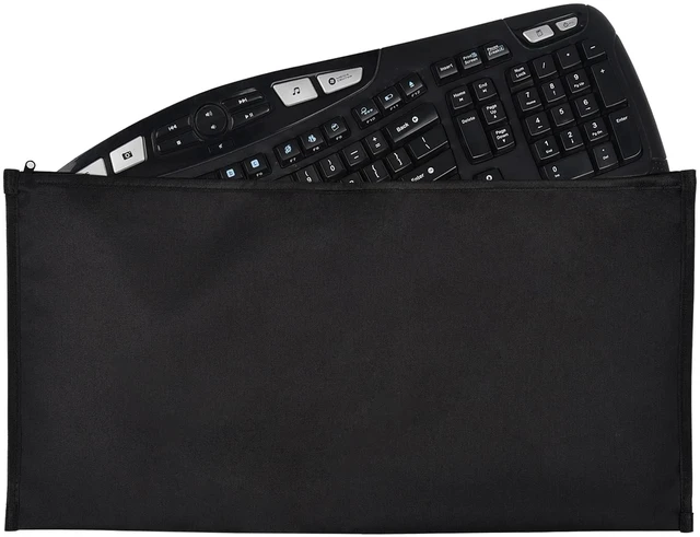 Main image of Keyboard Dust Cover for Universal Keyboards, 108 Keys Wireless/Wired Full Size PC Computer Mechanical Gaming Keyboard Protector, Logitech/iMac Magic Keyboard Sleeve Dust Cover Bag, Black