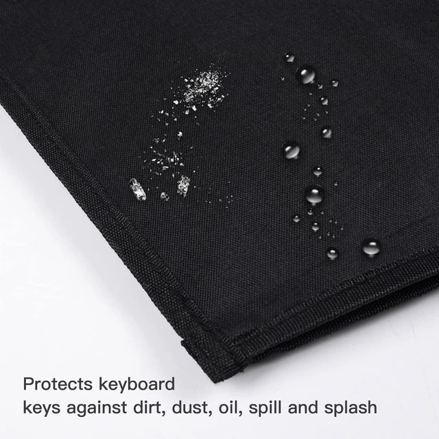 Alt view image 3 of 7 - Keyboard Dust Cover for Universal Keyboards, 108 Keys Wireless/Wired Full Size PC Computer Mechanical Gaming Keyboard Protector, Logitech/iMac Magic Keyboard Sleeve Dust Cover Bag, Black