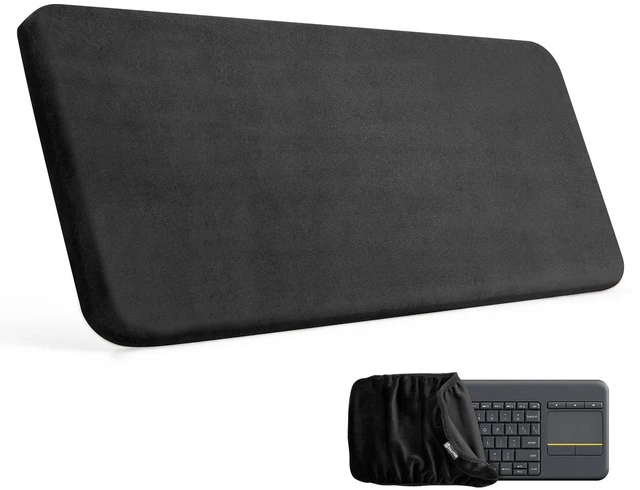 Main image of Keyboard Dust Cover for Logitech K400 Plus Wireless Keyboard | Stretch Fabric Sleeve, Fits 11"x5" to 14"x5.5" 60% Small Gaming Keyboards, Keyboard Dustproof Protector, Black