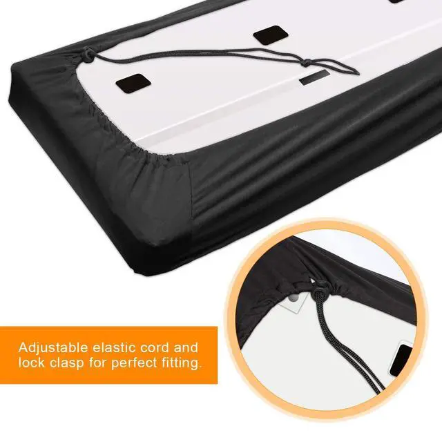 Alt view image 3 of 7 - Piano Keyboard Dust Cover For 61/76/88 Keys | Electric/Digital Piano Stretchable Protective Keyboard Cover, Elastic Cord Locking Clasp, Machine Washable (61-76 Keys)