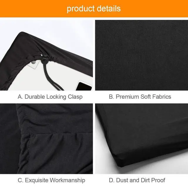 Alt view image 4 of 7 - Piano Keyboard Dust Cover For 61/76/88 Keys | Electric/Digital Piano Stretchable Protective Keyboard Cover, Elastic Cord Locking Clasp, Machine Washable (61-76 Keys)