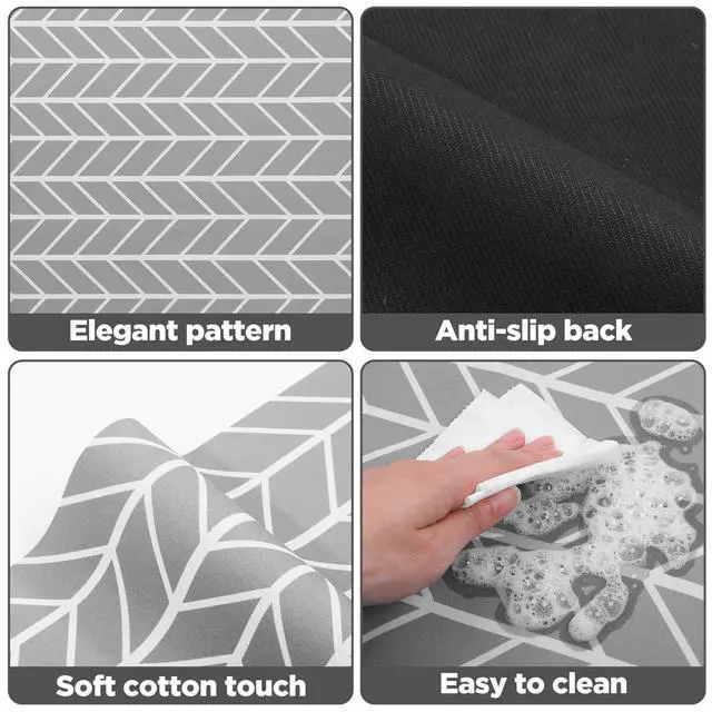 Alt view image 4 of 7 - 2 Pcs Washer and Dryer Covers, 27 x 27 Inches Silicone Top Protector Mat, Non Slip Waterproof Quick Drying Dust Proof for Home Kitchen Laundry Room, Grey