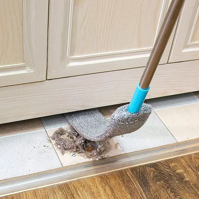 Alt view image 7 of 7 - Retractable Gap Dust Cleaner Under Appliance Microfiber Duster Dust Brush with Extension Pole (36 to 49 inches) Cleaning Duster for Bed High Ceilings Furniture Bottom Household Gap Duster Gray