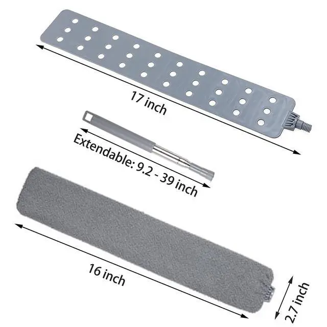 Alt view image 3 of 7 - Upgraded Under Appliance Cleaning Gadgets, Microfiber Gap Duster, Skinny Flat Duster with Extendable Pole 26-55 Inches, Suitable for Underneath Cleaning of Furniture, Fridges, Couch, Stove, Bed