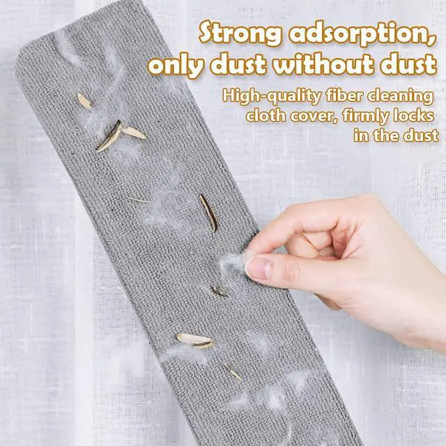 Alt view image 6 of 7 - Retractable Gap Dust Cleaner, Under Refrigerator/Sofa Cleaning Tool, Microfiber Gap Duster with Extendable Pole 32-100 Inches, Suitable for Underneath Cleaning of Furniture, Fridges, Couch, Bed Gray