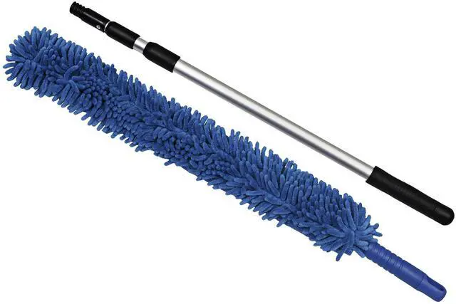 Main image of Handheld Reusable Microfiber Flex Duster with Adjustable Telescopic Reach Pole Bendable, Lightweight, Dust Cleaner for Blinds, Shutters, Radiators, Electronics, Glass, Hard-to-Reach Areas