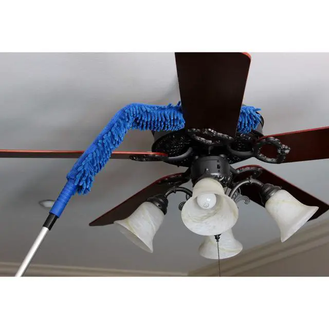 Alt view image 7 of 7 - Handheld Reusable Microfiber Flex Duster with Adjustable Telescopic Reach Pole Bendable, Lightweight, Dust Cleaner for Blinds, Shutters, Radiators, Electronics, Glass, Hard-to-Reach Areas