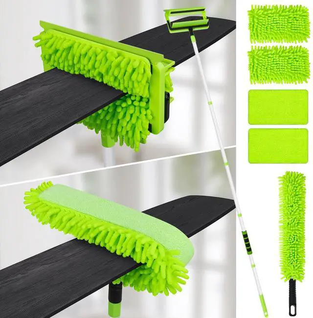 Main image of Ceiling Fan Cleaner Duster with 75'' Extension Pole, Flexible High Ceiling Fan Blades Cleaning Tool, Reusable Skinny Duster for Tight Spaces
