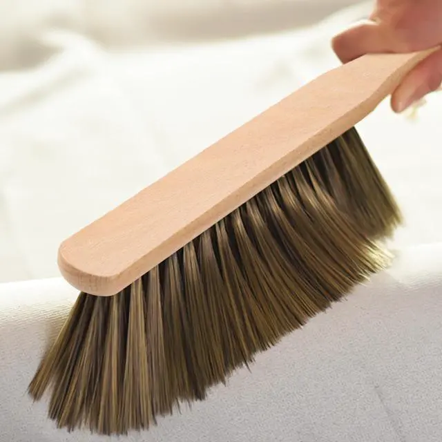 Alt view image 7 of 7 - Hand Broom, 3 Pcs Dust Brush Set, 5 Rows Wider Horsehair Brush with Reinforced Fiber and Beech Wood Handle, Soft and Flexible for Furniture, Sofa, Bed, Clothes, Carpet, Counter, Bench