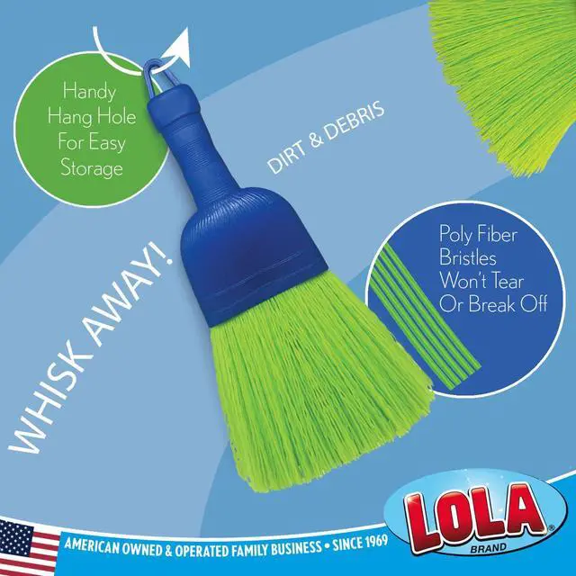 Alt view image 7 of 7 - Whisk Broom, Hand Brush, 2 Pack, Durable Bristles, Whisks Away Dirt & Debris, Compact, Hang Hole for Easy Storage, Indoor/Outdoor