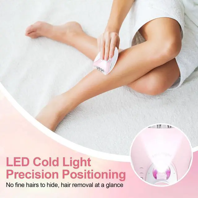 Alt view image 7 of 7 - Epilator for Women, 2 Speeds Facial Hair Removal Device with LED Light, 36 Tweezers & Massage Pad, Rechargeable Epilator Hair Removal for Armpit, Arm, Leg, Bikini, Face, Body